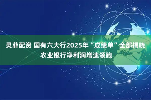 灵菲配资 国有六大行2025年“成绩单”全部揭晓 农业银行净利润增速领跑